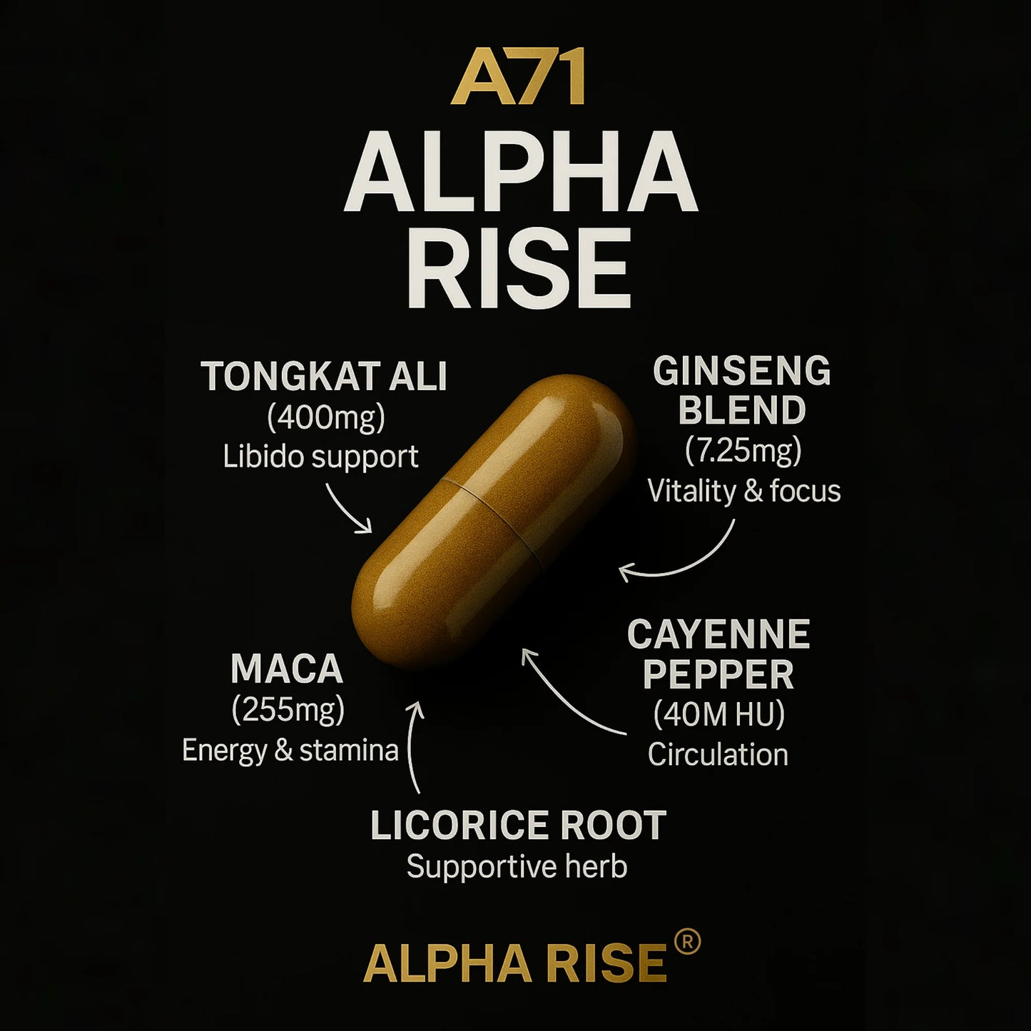 A71 Alpha Rise Male Booster | 60 Capsules