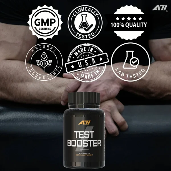 A71 Test Booster Supplement, Dual-Action Muscle Building and Thermogenic Formula For Him, (60 Capsules), Lab Tested - Image 2
