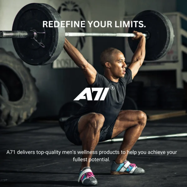 A71 Test Booster Supplement, Dual-Action Muscle Building and Thermogenic Formula For Him, (60 Capsules), Lab Tested - Image 3