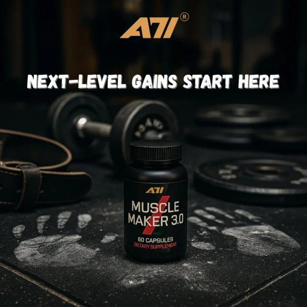 A71 Muscle Maker 3.0 – Strength & Performance Support, Muscle Builder with Tongkat Ali, Rhodiola, Tribulus, Zinc & B6 - Image 6